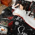 thumbnail image 4 of Homewish Kawaii Snowman 7pcs Bedding Comforter Set For Children Teens Adults,Happy Christmas Xmas Queen Bedding Sets Super Cozy,Red Sparrow Queen Sheet Sets,Super Cozy Room Decor,Reversible, 4 of 8