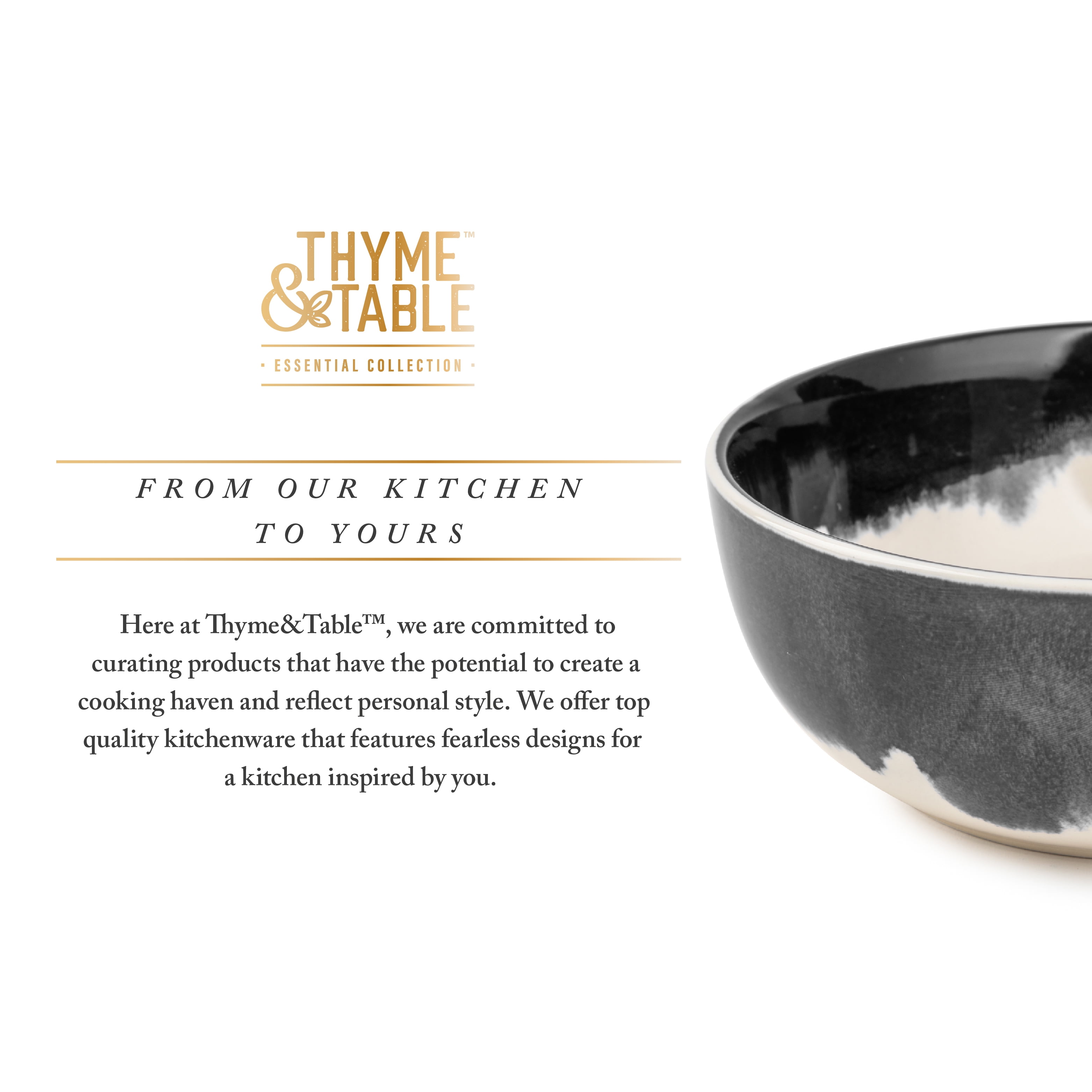 (2 pack) Thyme & Table Stoneware Drip Cereal Bowl, Grey