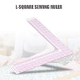 thumbnail image 3 of Sewing Ruler, Light and Practical Tool for Tailor, Clear Line Details, Multi Function Cutting Plate Design, Sewing Tools and Accessory, Plastic, Red and White,, 3 of 7