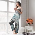 thumbnail image 5 of Gukieu Panda In Futuristic City Print Women's Home Trousers, with Pockets and Drawstring Pajamas, Home Pajamas, Sleepwear-Small, 5 of 6