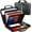 B-Forest green, variant on Fireproof Accordion File Organizer with Lock, Hard-Shell Document Box with Multiple Pockets for Certificates, Passports, Laptop and Important Documents, Portable Home Office Travel Safe