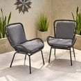thumbnail image 5 of Patio Furniture Sets, Mccaskill Patio Chair with Cushions (Set of 2), Grey Outdoor Dining Sets,Iron+Plastic Outdoor Furniture Sets, Garden & Outdoor & Patio Furniture Patio Furniture Sets Mccaskill P, 5 of 15