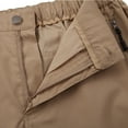 thumbnail image 5 of COEVALS CLUB Men's Hiking Cargo Shorts 9" Quick Dry Waterproof Fishing Golf Lightweight Outdoor 5-Pocket Stretch Shorts(Khaki 2# Large), 5 of 7