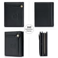 thumbnail image 4 of SCHLATUM Genuine Leather Credit Card Wallet for Men RFID Blocking Large Capacity Accordion Wallet with 21 Slots ID Window, Black, 4 of 9