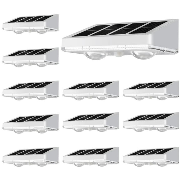 Luces solares para vallas NIORSUN, paquete de 12 unidades, LED impermeables, IP65