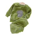 thumbnail image 5 of Baby Boy Girl Winter Pajamas Set Thicken Pajamas Set Flannel Fleece Toddler Child Warm Catoon Sleepwear Kids Home11, 5 of 5