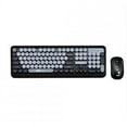 thumbnail image 4 of K68 Wireless Bluetooth Keyboard Mouse Set Retro Cute Round Key Keyboard 1600dpi Mouse Black, 4 of 5