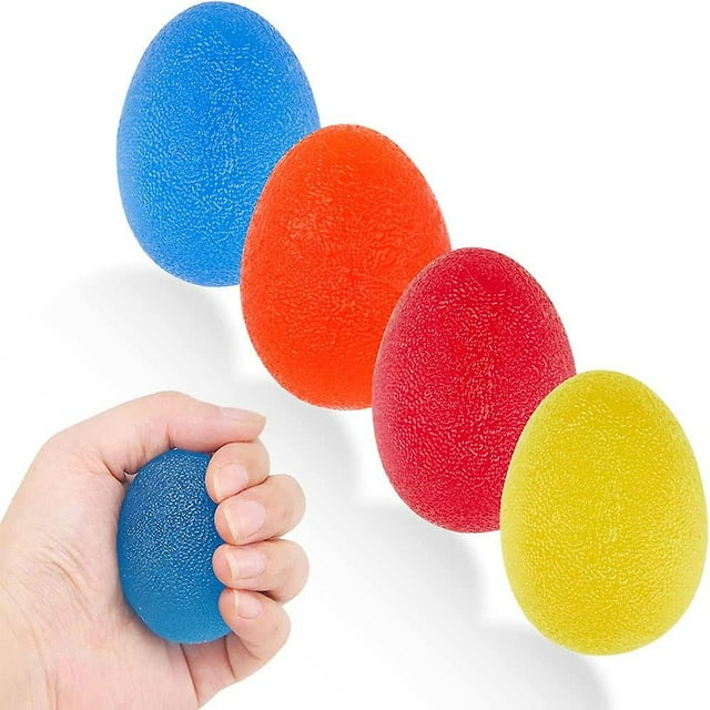 Crday 4 Piezas Bolas de Mano de Gel, Terapia de Mano Ejercicio para Apretar Bolas de estrés Regalo de muñeca para Dedo