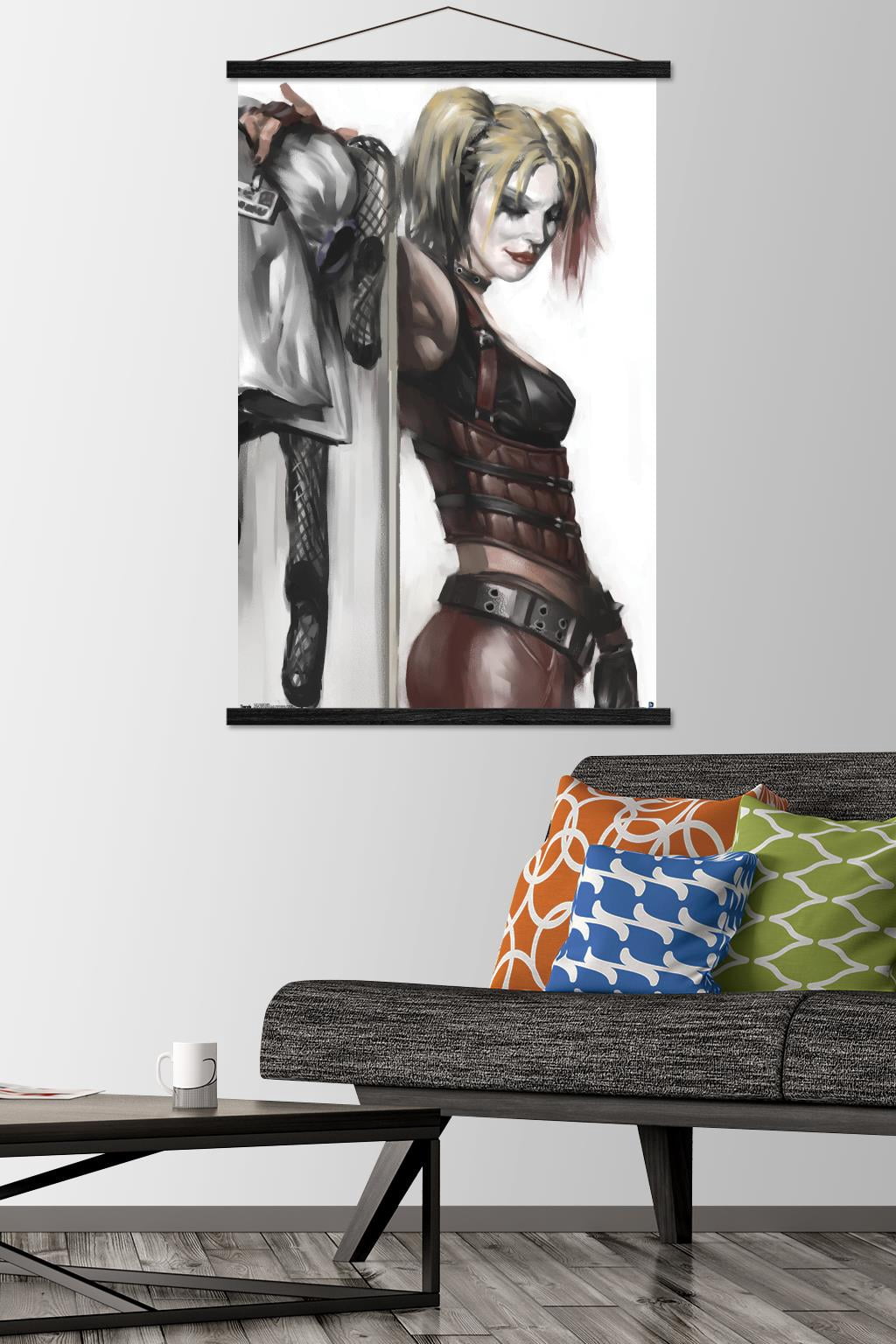 DC Comics - Harley Quinn Wall Poster with Wooden Magnetic Frame, 22.375" x 34"