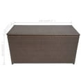 thumbnail image 4 of vidaXL Garden Storage Box Brown 120x50x60 cm Poly Rattan, 4 of 4