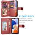 thumbnail image 2 of Galaxy A14 5G Case, A14 5G Wallet Case, Samsung Galaxy A14 5G 6.6 inchs PU Leather Case, Tekcoo Luxury Cash Credit Card Slots Folio Flip Cover [Detachable Magnetic Case] & Kickstand - Wine Red, 2 of 6
