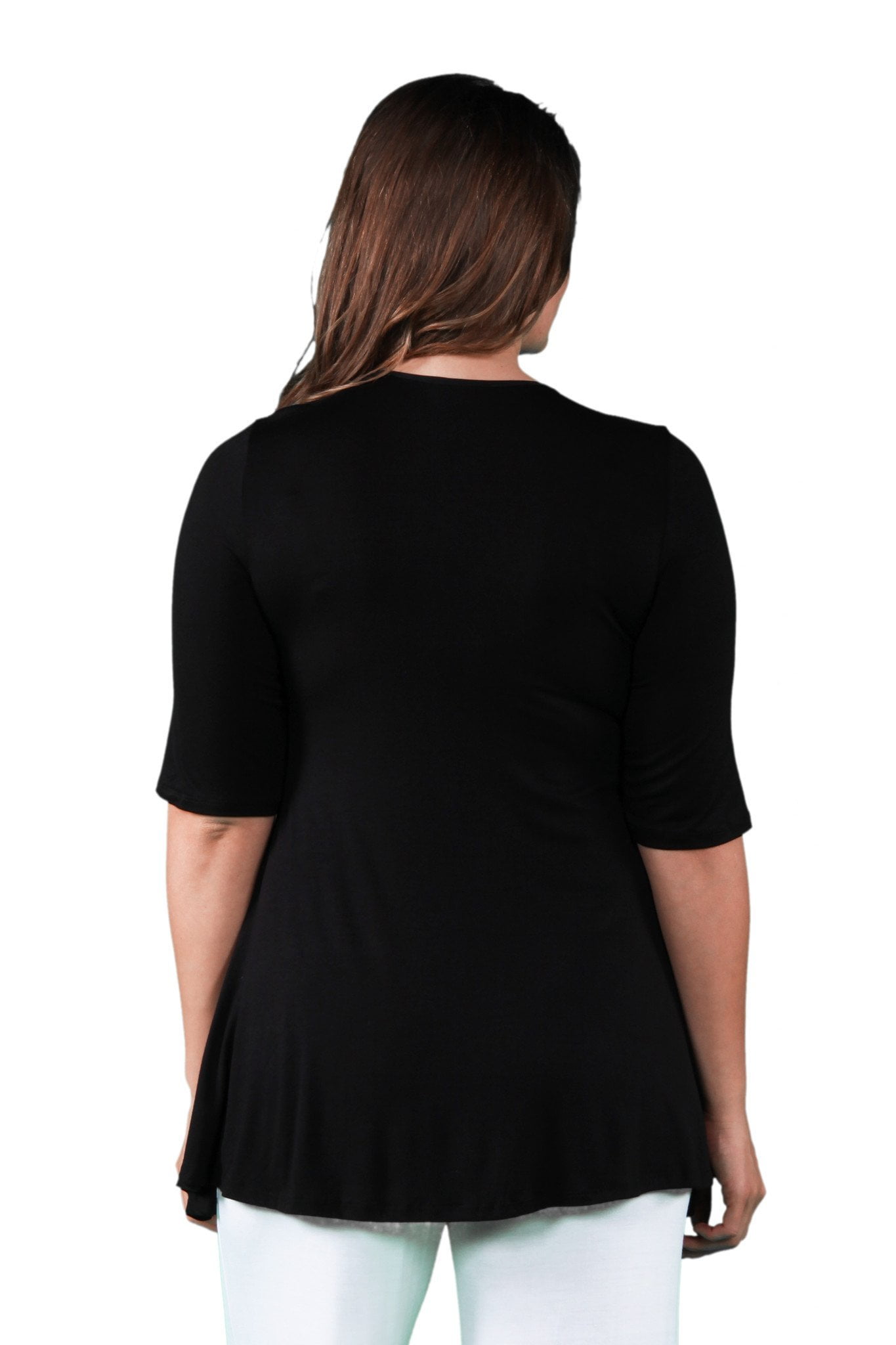 Women's Plus Size Elbow Sleeve Tunic