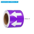 thumbnail image 2 of Unique Bargains Directional Flow Arrow Tape 4'x65', Adhesive Pipe Identification Marking Stickers, White on Purple, 2 of 5