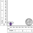 thumbnail image 6 of Gem Stone King 2.96 Ct Oval Purple Amethyst White Topaz 925 Sterling Silver Ring, 6 of 6