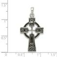 thumbnail image 2 of 925 Sterling Silver Polished and Antiqued Celtic Cross Pendant / Charm, 2 of 2