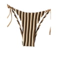 thumbnail image 5 of Delconic Women’s Triangle Bikini Set with Adjustable Halter Top and Tie Side Bottoms Striped Print Two Piece Swimsuit for Beach Pool, 5 of 7