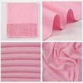 thumbnail image 3 of Women Scarf Pashmina Shawls and Wraps for Evening Dresses, Winter Fashion Soft Warm Long Large Scarves, Lightweight Silk Solid Colors Capes for Ladies Pink, 3 of 7