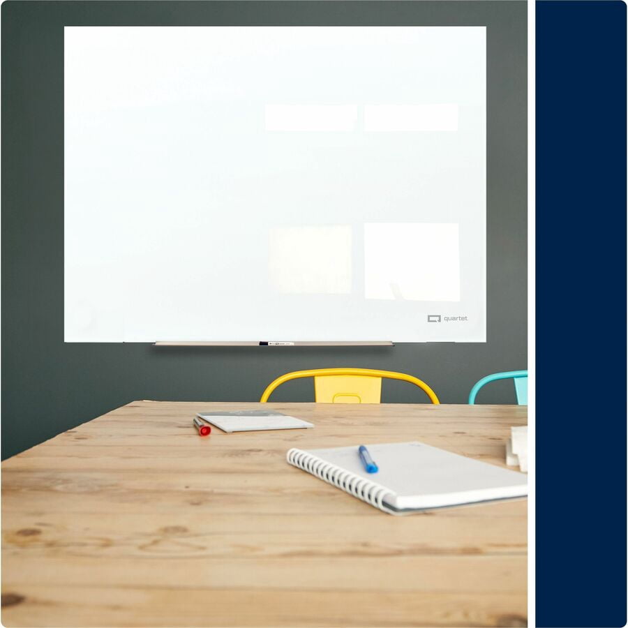 Quartet InvisaMount Magnetic Glass Dry-Erase Board 48 x 36 White Surface