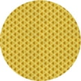 thumbnail image 1 of Ahgly Company Indoor Round Patterned Bold Yellow Area Rugs, 5' Round, 1 of 6
