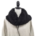 thumbnail image 3 of Women Soft Fluffy Faux Fur Solid Color Infinity Tube Scarf - 4 Colors (Black), 3 of 4