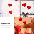 thumbnail image 2 of 1 Rouleau/500 Pcs Étiquettes Autocollantes en Forme de Cœur Autocollants de la Saint-Valentin, 2 of 8