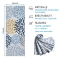 thumbnail image 2 of Blue Floral and Petal Pattern Hot Yoga Mat Towel Non Slip for Hot Yoga - Quick-Drying Yoga Mat Cover with 4 Corner Pockets with Travel Bag - Hot Yoga Towel Non Slip 70"x26", 2 of 6
