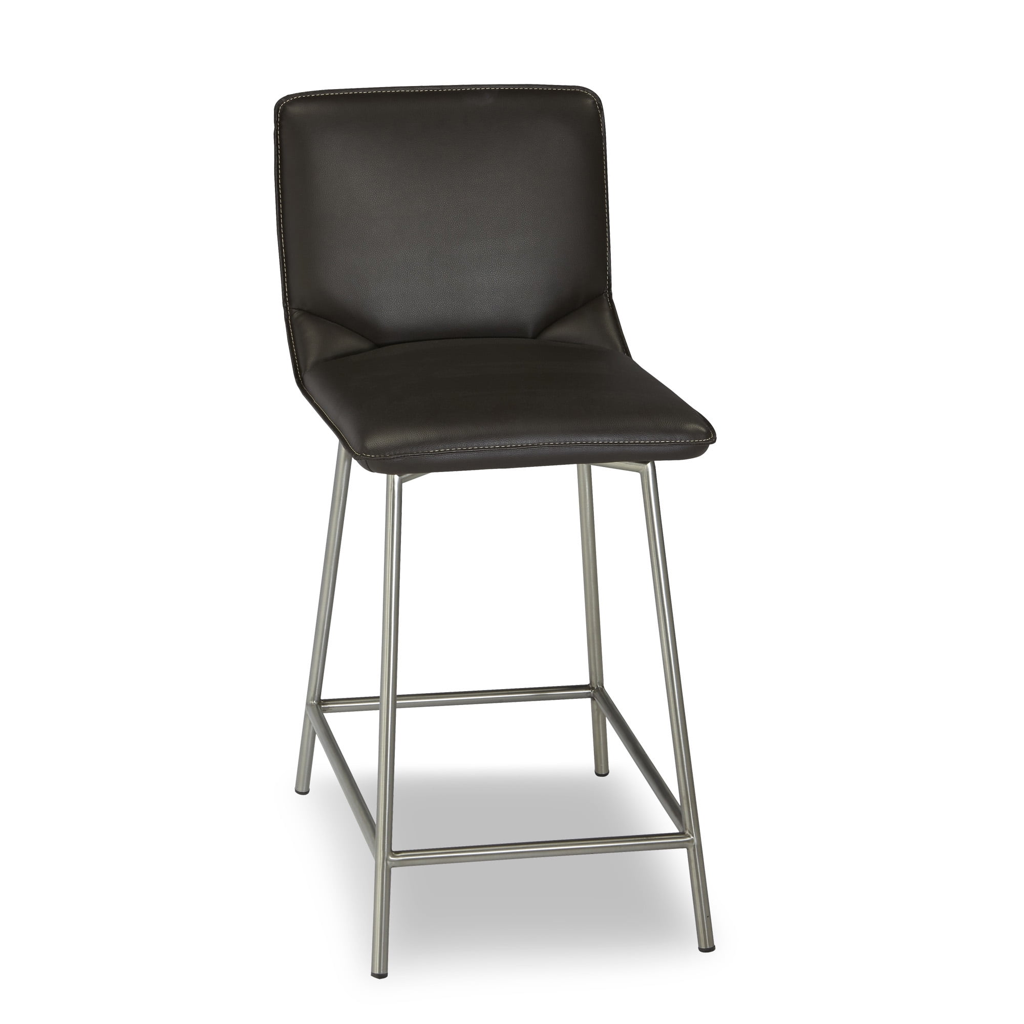 Pierre Swivel Seat Bar Stool with Stainless Steel Finished Metal Frame