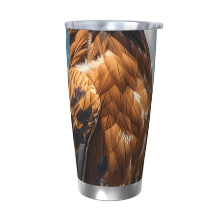 

Zeuib Blue Sky White Cloud Eagle Printed 20oz Stainless Steel Insulated Car Cup Stainless Steel Thermal Cup Vacuum Insulated Leak-proof Travel Mug Cup-Without Straw