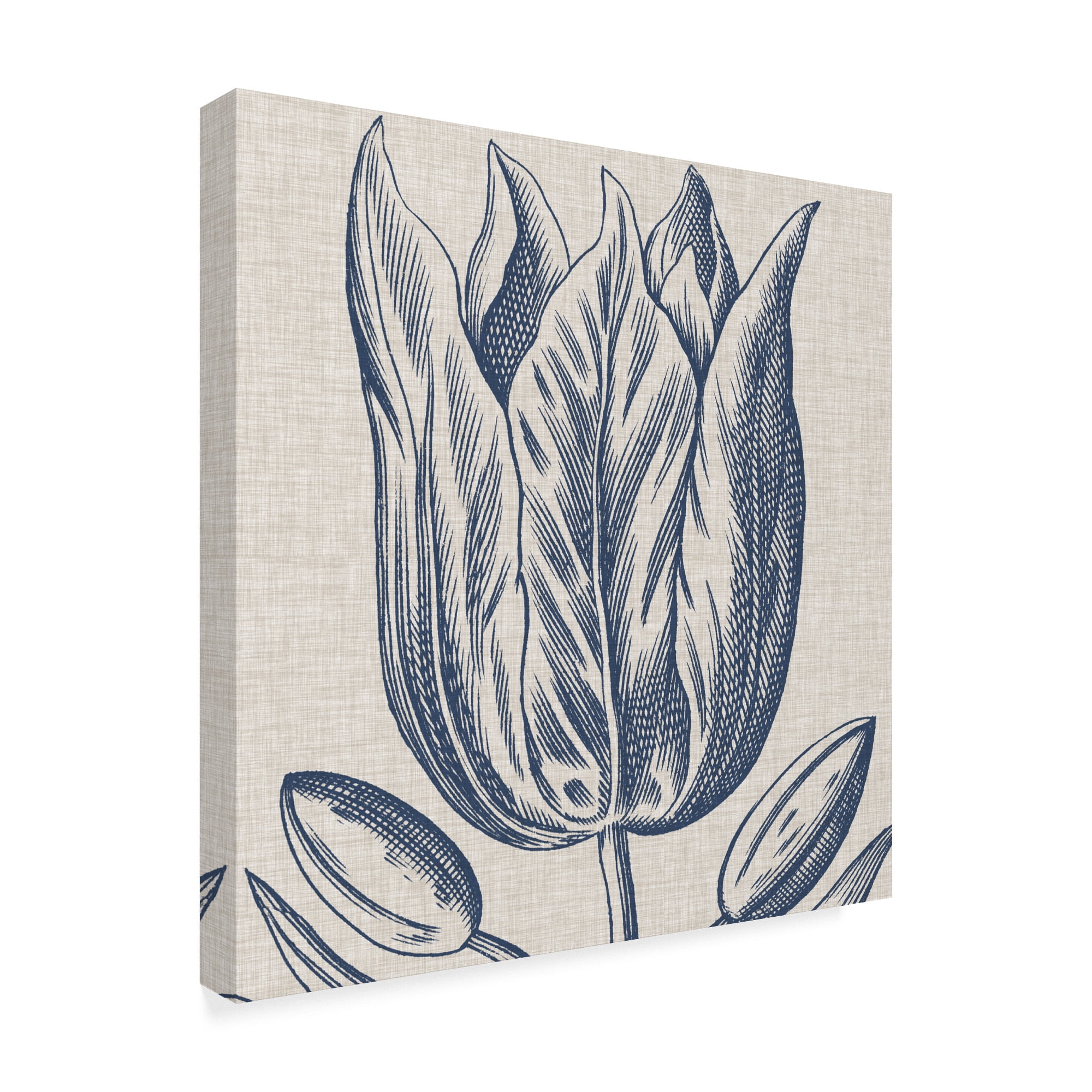 Trademark Fine Art 'Indigo Floral on Linen VI' Canvas Art by Vision Studio