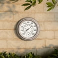 thumbnail image 2 of Pure Garden 8-inch Indoor/Outdoor Wall Thermometer and Hygrometer (Silver) 8"x2", 2 of 5