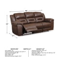 thumbnail image 4 of Signature Design by Ashley Stoneland Reclining Sofa in Chocolate, 4 of 14
