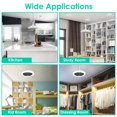 thumbnail image 4 of 10in Indoor Ceiling Fan with Light  Remote Control  3 Wind Speeds   Dimmable Dimming Light Ceiling Fan  Timing Setting  Grey, 4 of 12