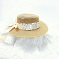 thumbnail image 5 of ROZYARD Women Summerbeach Straw Cap Bride Honeymoons Hat Bachelorette BeachParty Sun Hat, 5 of 12