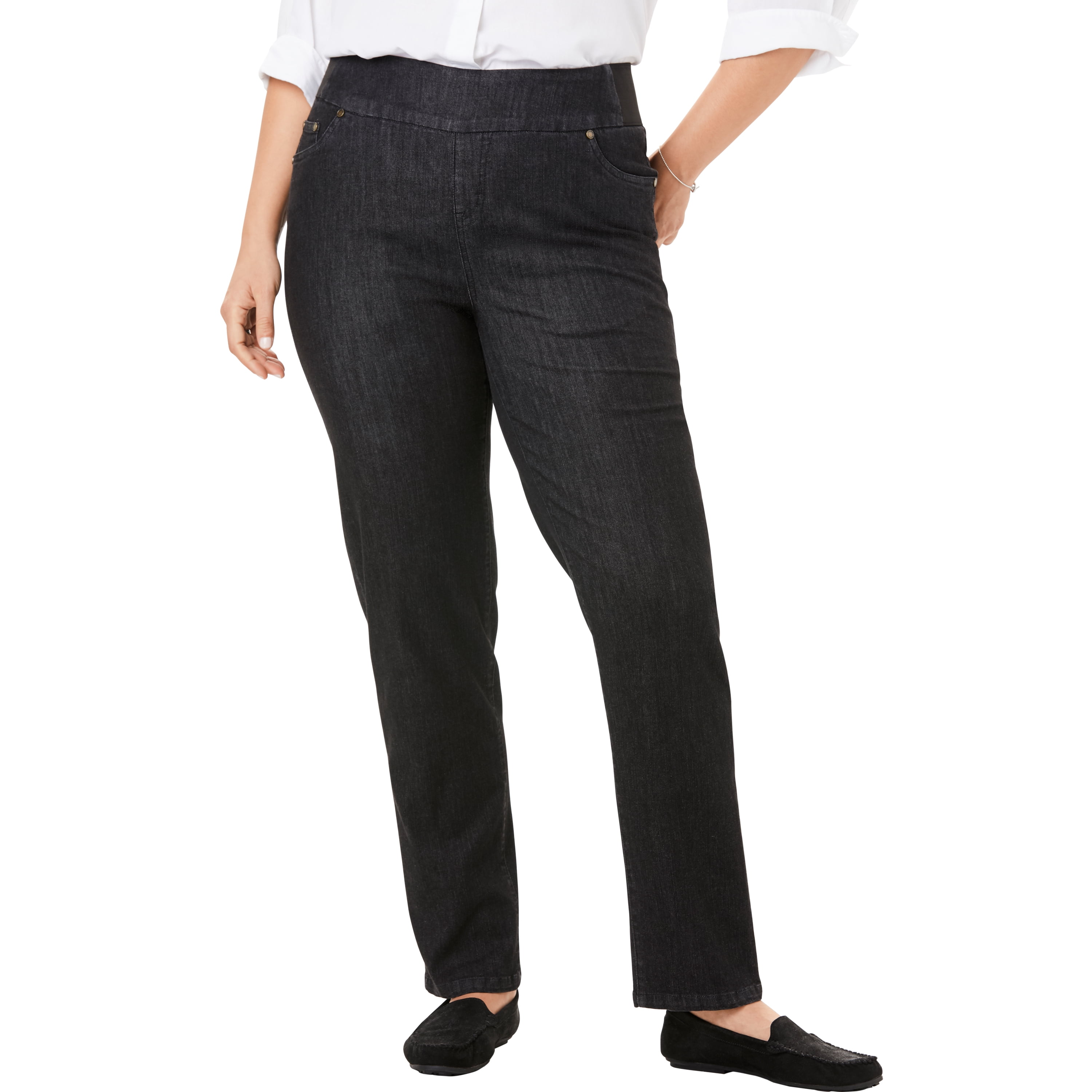 best straight leg jeans for petites plus size