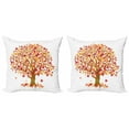 thumbnail image 1 of Ambesonne Autumn Throw Pillow Cover 2 Pack, Fall Season MaplevLeaves, 20", Multicolor, 1 of 2