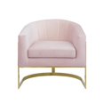 thumbnail image 2 of Traxmon Chaise d'Appoint en Velours Rose, 2 of 4