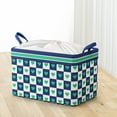 thumbnail image 2 of Mikilon Storage Bins Bags, Large Capacity Clothes Storage Bins Foldable Closet Containers with H and les Thick Fabric for Blanket Comforter, Green, 2 of 6