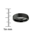 thumbnail image 3 of Metal Masters Mens Tungsten Black Wedding Band Ring Hammered Center Comfort-Fit 6mm, 3 of 5