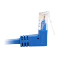 thumbnail image 4 of Tripp Lite Up-Angle Cat6 Gigabit Molded Slim UTP Ethernet Cable (RJ45 Right-Angle Up M to RJ45 M), Blue, 3 ft. - Patch cable - RJ-45 (M) to RJ-45 (M) up-angled - 3 ft - UTP - CAT 5/5e/6 - molded, stranded - blue, 4 of 5