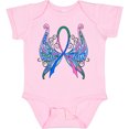 thumbnail image 3 of Inktastic Thyroid Cancer Awareness with Butterfly Ribbon Words Boys or Girls Baby Bodysuit, 3 of 5