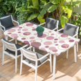 thumbnail image 2 of Pin Polka Dots Table Cloths for 6 Foot Rectangle Tables, Modern Abstract Art Patio Waterproof Elastic Fitted Tablecloths, Washable Rectangular Table Cover for Camping, 2 of 8