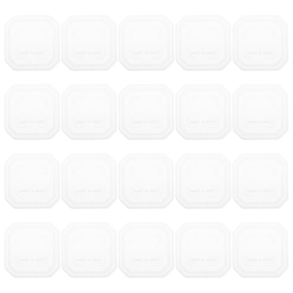 WHAMVOX 20PCS Square Clear Plant Saucer Plastic Flower Pot Saucer Watering Tray for Planter Pots Flower Drip Trays for Indoor and Outdoor Plants