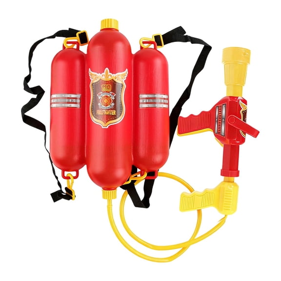 LeeQinersw Firefighter Backpack Water Toy Firefighter Role Play for Beach Garden Summer Red Sprayer