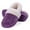 Purple, variant on Litfun Women's Chenille Knit House Shoes Fleece Lined Memory Foam House Slippers, Pink, Size 11.5-12