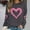 Dark Gray, variant on GuzomFashion Valentine's Day Womens Glitter Heart Print Oversized Crew Neck - Long Sleeve Comfy Polyester Casual Black Pullover,Size 2XL