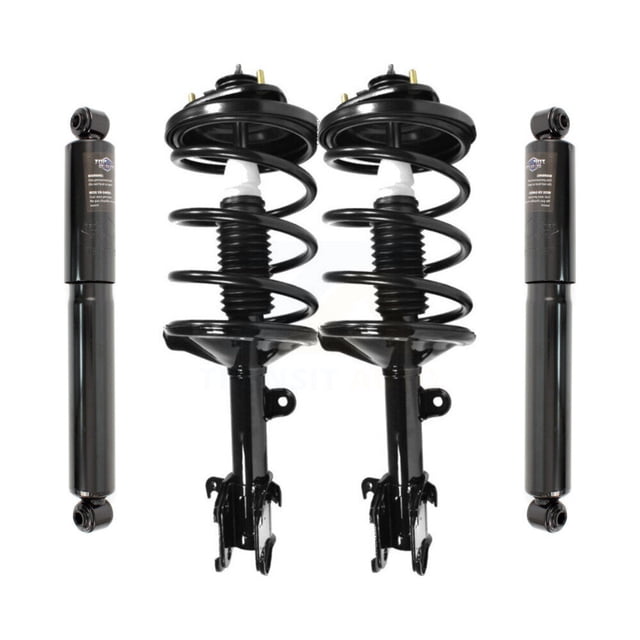 Transit Auto Front Rear Complete Suspension Shocks Strut and Coil Spring Mount Assemblies Kit for Car 1999-2004 Honda Odyssey - Left Right Side (Driver Passenger) K78M-100120
