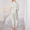 thumbnail image 6 of Goofa Floral Printed Women’s 2 Piece Pajama Set Super,Pajamas Women's Long Sleeve Sleepwear Soft Button Down Loungewear Pjs Lounge Set Nightwear-, 6 of 9