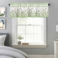thumbnail image 5 of White Daisy Window Valance for Kitchen, Spring Flowers Floral Green Striped Countryside Rod Pocket Short Curtain for Small Windows, Light Filtering Decorative Valance, 56 x 16 Inch, 5 of 9