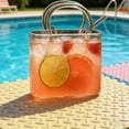 thumbnail image 4 of Glass Purse for Drinks, Purse Drinking Glass, 26 oz Unique Wine Glasses with Straw, 2026 New Handbag-Shaped Glass Cups for Fruit Juice, Tea, Flowers (1pc), 4 of 8