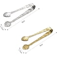 thumbnail image 4 of 2Pack Rose Handle Sugar Tongs, Vintage Rose Relief Stainless Steel Ice Cube Clips Sugar Tongs Sliver and Gold Small Food Clips for Tea and Coffee Party, Appetizers Desserts Kitchen Barware, 4 of 6